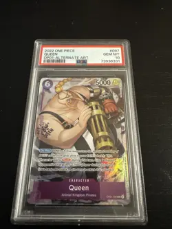 PRE ERRATA 2022 One Piece OP01-097 Queen Alt Art Romance Dawn - PSA 10 - Image 1