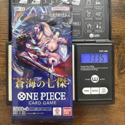 Heavy 13.35g One Piece Sealed The Azure Sea's Seven OP-14 Japanese Booster Pack - Image 1