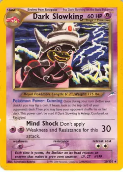 Dark Slowking (020/105) Rare Neo Destiny MP Pokemon TCG - Image 1
