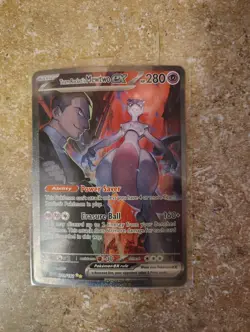 Pokemon TCG Team Rockets Mewtwo EX 213/182 Full Art Destined Rivals English - Image 1