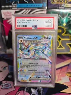 Pokemon TCG Vaporeon EX Double Rare Holo 23/131 Prismatic GRADED PSA 10 - Image 1