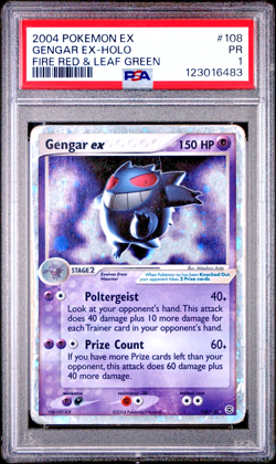 PSA 1 2004 Pokemon EX Fire Red & Leaf Green Gengar EX Holo Foil 108/112 - Image 1