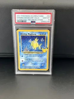 Pokemon TCG Shining Magikarp Holo Card Celebrations Series 66/64 PSA 10 - Image 1