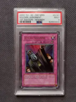 Yu-Gi-Oh! Spanish Solemn Judgment MRD-S127 1st Edition PSA 9 - Image 1