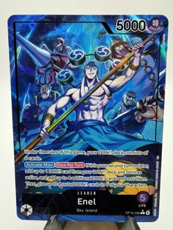 Bandai One Piece Card Game Enel Leader OP15-058 Holo - Image 1