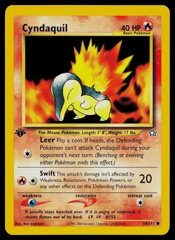 Pokemon Card - Cyndaquil Neo Genesis 56/111 Common 1st Edition - Image 1