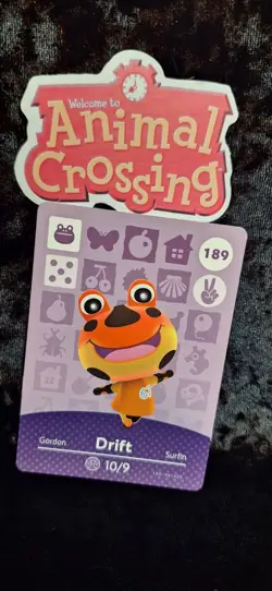 Animal Crossing Nintendo Amiibo Card Drift #189 Regular Card Stock Authentic - Image 1