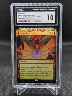 MTG Strixhaven Mystical Archive Foil Grapeshot 039/063 CGC Gem Mint 10 - Image 1