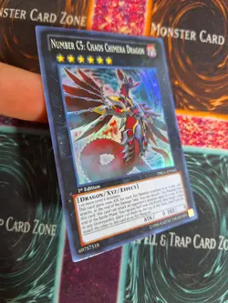Yu-Gi-Oh! Number C5: Chaos Chimera Dragon DRLG-EN043 Super Rare 1st Edition NM - Image 2