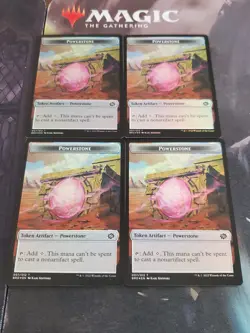 Mtg. 4x Powerstone / Construct #05 Double-Sided Tokens. Foil. The Brothers War. - Image 1