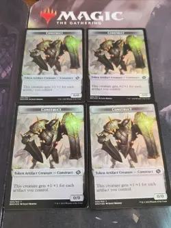 Mtg. 4x Powerstone / Construct #05 Double-Sided Tokens. Foil. The Brothers War. - Image 2