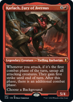 1x Karlach, Fury of Avernus - Foil Etched Light Play MTG Magic - Kid Icarus - - Image 1