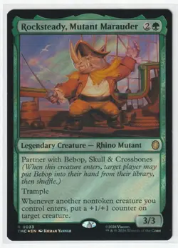 Rocksteady, Mutant Marauder (Surge Foil) 33 TMC Magic: The Gathering R Foil NM - Image 1
