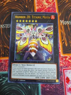 Yu-Gi-Oh! Number 28: Titanic Moth - DUSA-EN013 Ultra Rare 1st Edition NM a1/ - Image 1