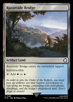 MTG Razortide Bridge - Foil, Fallout, Lightly Played, English - Image 1