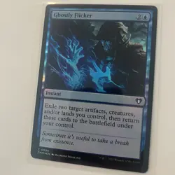 NMT MTG Ghostly Flicker Commander Masters Foil Blue Instant Common - Image 4