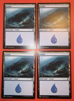4X MTG: ZENDIKAR RISING, ISLAND, REGULAR, 381 NM, LAND, ZNR - Image 1