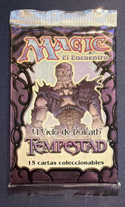 MTG Sealed Tempest Spanish Booster Pack FACTORY SEALED - Image 1