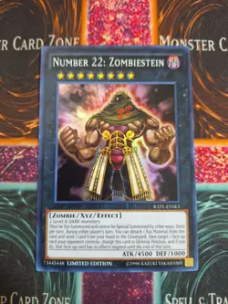 Yu-Gi-Oh! TCG Number 22: Zombiestein RATE-ENSE1 Super Rare Limited Near Mint - Image 1