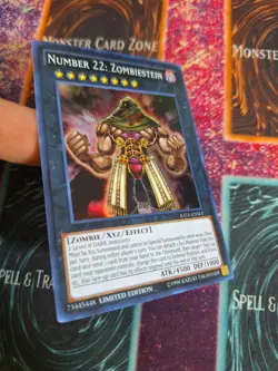 Yu-Gi-Oh! TCG Number 22: Zombiestein RATE-ENSE1 Super Rare Limited Near Mint - Image 2