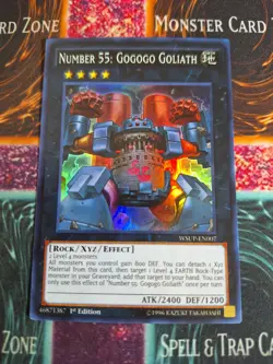 Yu-Gi-Oh! Number 55: Gogogo Goliath WSUP-EN007 Super Rare 1st Edition NM a1/ - Image 1