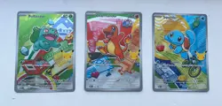DEAL - Pokemon First Partner Illustration Collection Gen 1 Kanto Starters l NM - Image 1