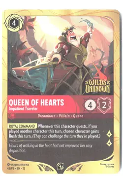 Disney Lorcana TCG Queen of Hearts - Impatient Traveler Pre-Release Promo Foil - Image 1