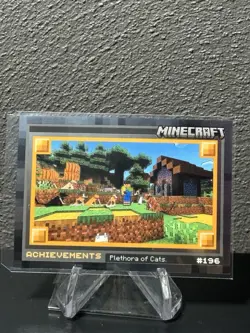 2024 Panini Minecraft Trading Cards OptiChrome Achievements Plethora of Cats. - Image 1