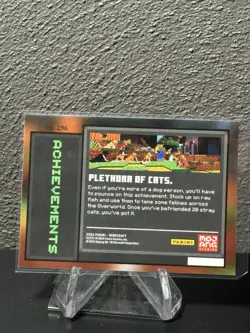 2024 Panini Minecraft Trading Cards OptiChrome Achievements Plethora of Cats. - Image 2