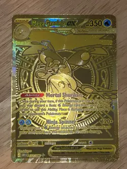 Mega Greninja Ex 122/086 Ninja Spinner Pokemon Card Chaos Rising - Image 1