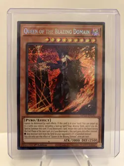Yu-Gi-Oh! Queen of the Blazing Domain MP25-EN147 Prismatic Secret Rare 1st Ed NM - Image 1
