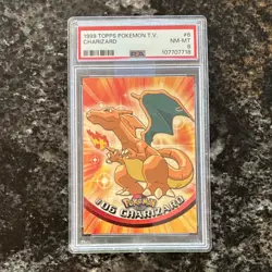Topps Pokemon T.V. Charizard #6 PSA 8 Graded Card (1999) English - Image 1
