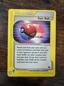 Skyridge Fast Ball 124/144 Non Holo Pokemon Card LP- - Image 1