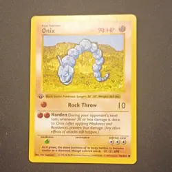 (shadowless) Pokemon Onix Base Set Common Regular 56/102 1999 Wizards Card - Image 2