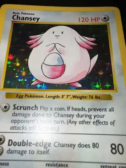 Pokemon TCG Card Chansey Base Set Shadowless 3/102 WOTC Vintage 1999 - Image 2