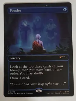 FOIL Ponder MTG SLD 2292 Rare NM Avatar AtLA Blue Staple Card Draw - Image 1
