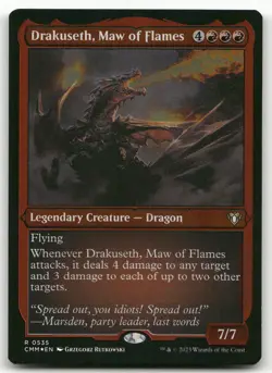 Drakuseth, Maw of Flames (Foil Etched) #535 (NM) Commander Masters CMM Magic MTG - Image 1