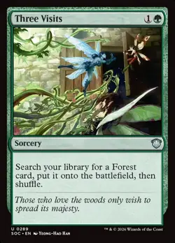 THREE VISITS Uncommon Secrets of Strixhaven Commander NM MTG - Image 1