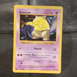 Drowzee 49/102 Shadowless Base Set Common 1999 Pokemon Card TCG WoTC VLP - Image 1
