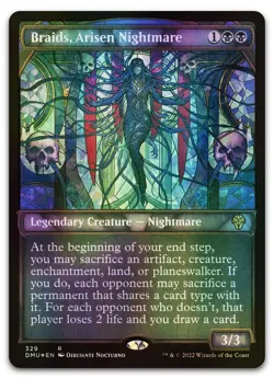 Braids, Arisen Nightmare (Textured Foil) #329 NM Dominaria United DMU Magic MTG - Image 1