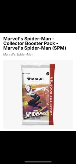 MAGIC THE GATHERING MARVEL'S SPIDER-MAN Collector Booster Pack Factory Sealed - Image 2