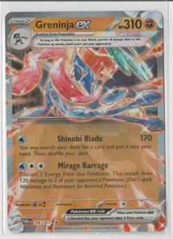 Greninja ex 106/167 Double Rare Holo NM Pokemon SV06: Twilight Masquerade - Image 1