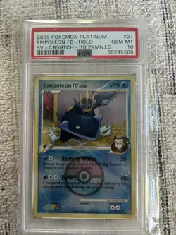 Pokemon League Promo Cross-Hatch Reverse Holo Foil Empoleon FB 27/147 PSA 10 GEM - Image 1