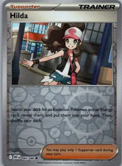 Hilda 084/086 Uncommon White Flare Pokemon Reverse Holo Near Mint - Image 1