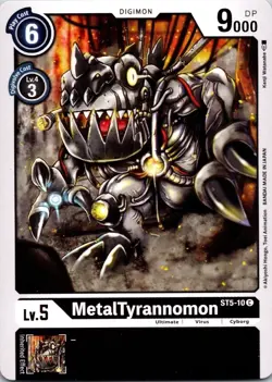 MetalTyrannomon ST5-10 Black Common Ultimate (Lv5) Digimon Card CCG - Image 1