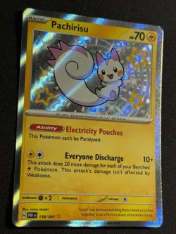 Pokemon TCG Paldean Fates Pachirisu 138/091 Shiny Rare Holo - Image 2