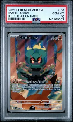 MARSHADOW 146/132 PSA 10 2025 Pokemon MEG EN Mega Evolution ILLUSTRATION RARE - Image 1