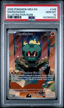 MARSHADOW 146/132 PSA 10 2025 Pokemon MEG EN Mega Evolution ILLUSTRATION RARE - Image 1