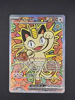 Meowth ex Rare Full Art Holo 121/088 170 HP English Pokemon TCG - Image 1