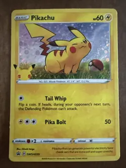 Pikachu (General Mills Promo) Holo Pokemon Sword & Shield Black Star #SWSH039 - Image 1